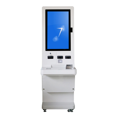 کیوسک بلیت خود سرویس 32 اینچی دستگاه پخش کننده کارت صفحه لمسی ایستاده روی صفحه نمایش کیوسک QR Code Reader
