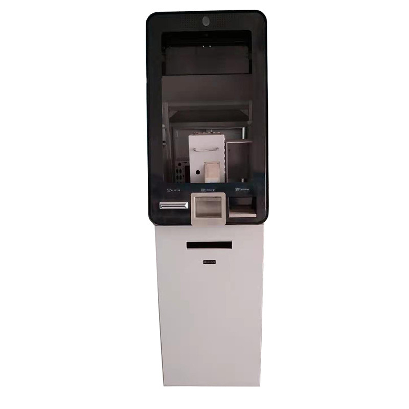 بانک دوربین CMOS 2.7 اینچی دستگاه های خودپرداز RFID با دو صفحه لمسی پذیرنده پول نقد